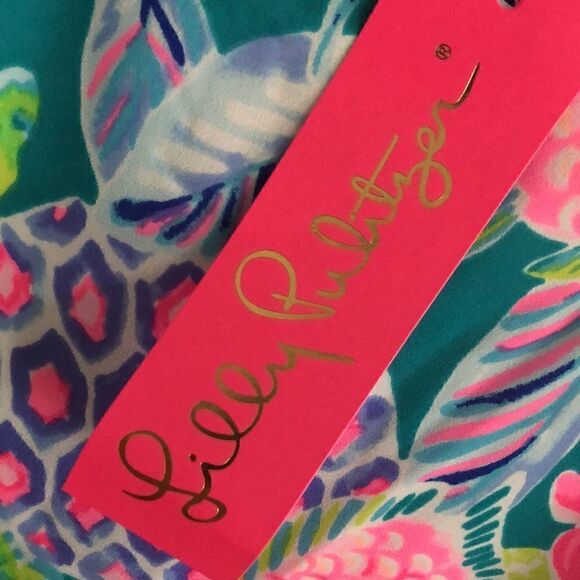 LILLY PULITZER ❀ Winni Midi Dress Maldives Green Turtle Wave (S) NWT - Picture 9 of 9